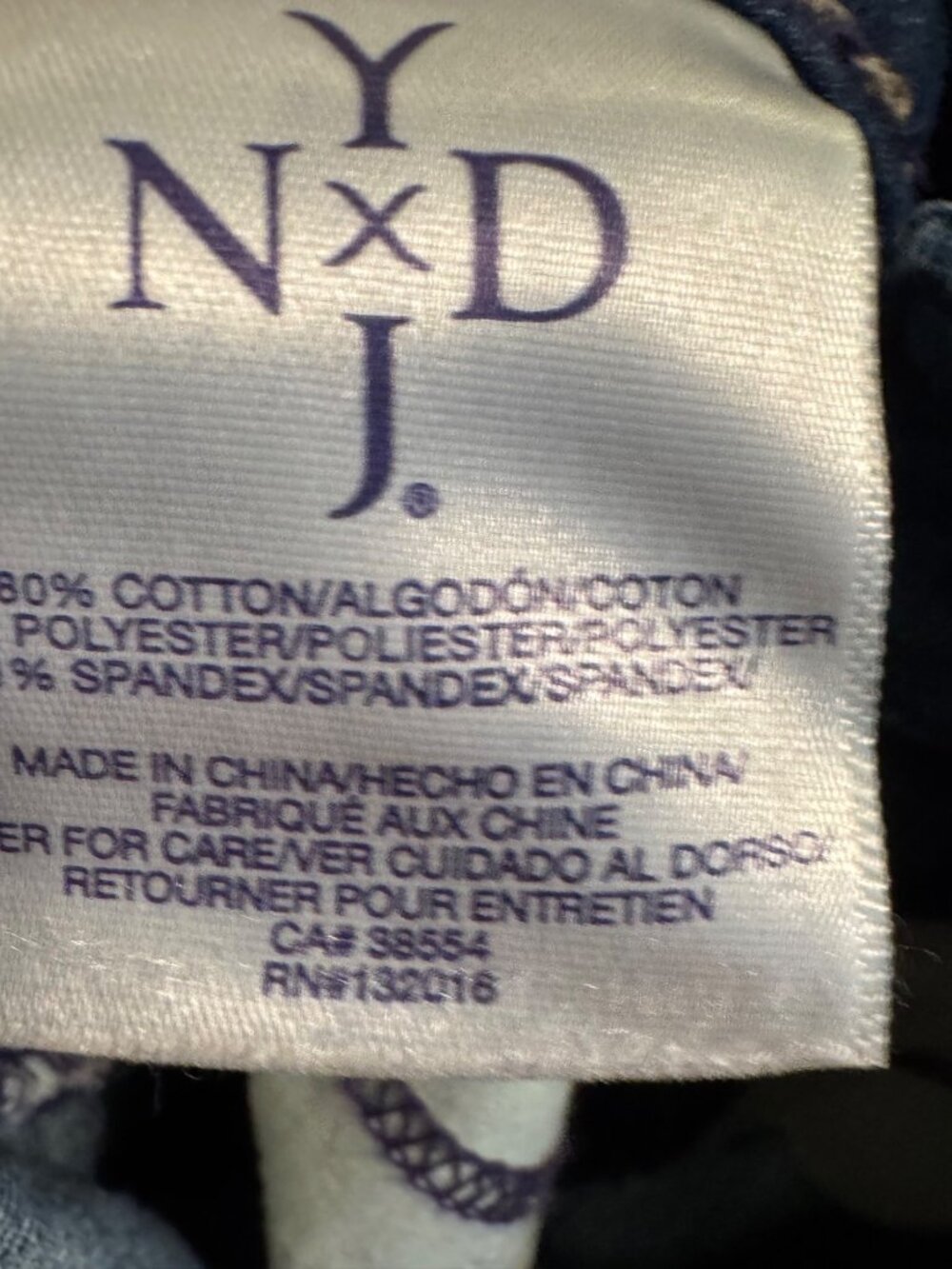 NYDJ Womens Denim Capri Jeans Size 10 Dark Wash Mid Rise - Picture 4 of 7